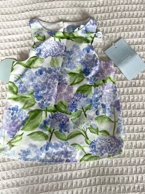 Hill House the tiny Charlie dress blue hydrangea NWT 6-12M